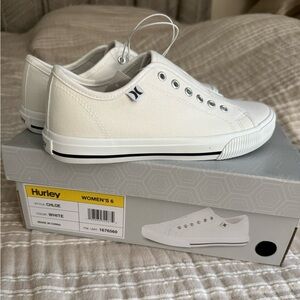 Hurley Women's Classic White Canvas Shoes